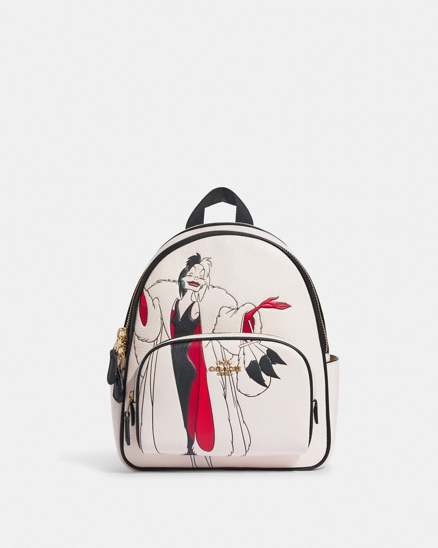 coach disney dalmatian backpack 101 Dalmatians Mini Set - 10” Canvas 101 Dalmatians Backpack with Front Pocket and Button | 101 Dalmatians Backpack Bundle moving rivet Disney Dalmatian the Pup Bag