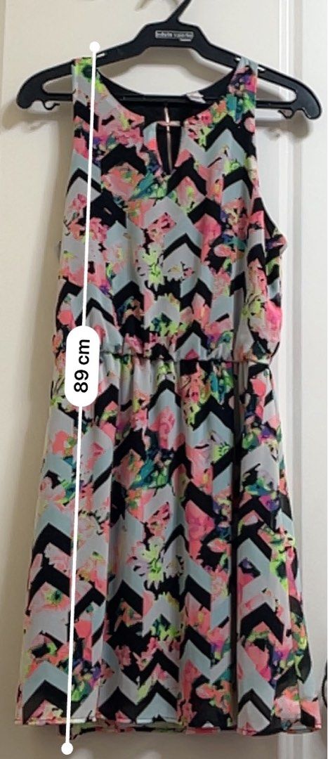 Colorful retro pattern dress (Category: Dresses) located in Muntinlupa City. Submitted by firstborns (Listing ID 1212460608, Image 3). Description: Colorful/ retro patterned dress Used only once Measurement estimate only (with some margin of error).
