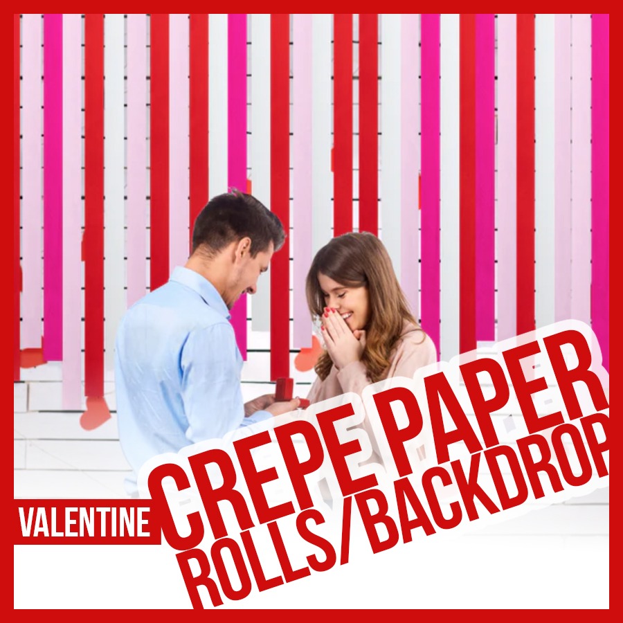 Crepe Paper Rolls Backdrop Valentines Day Party Needs, Hobbies & Toys