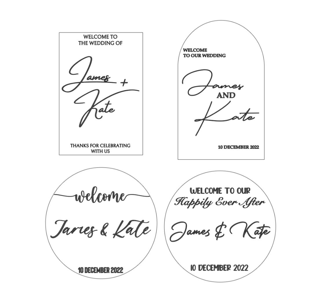 Custom Wedding Signage guest book acrylic table decor sign rom