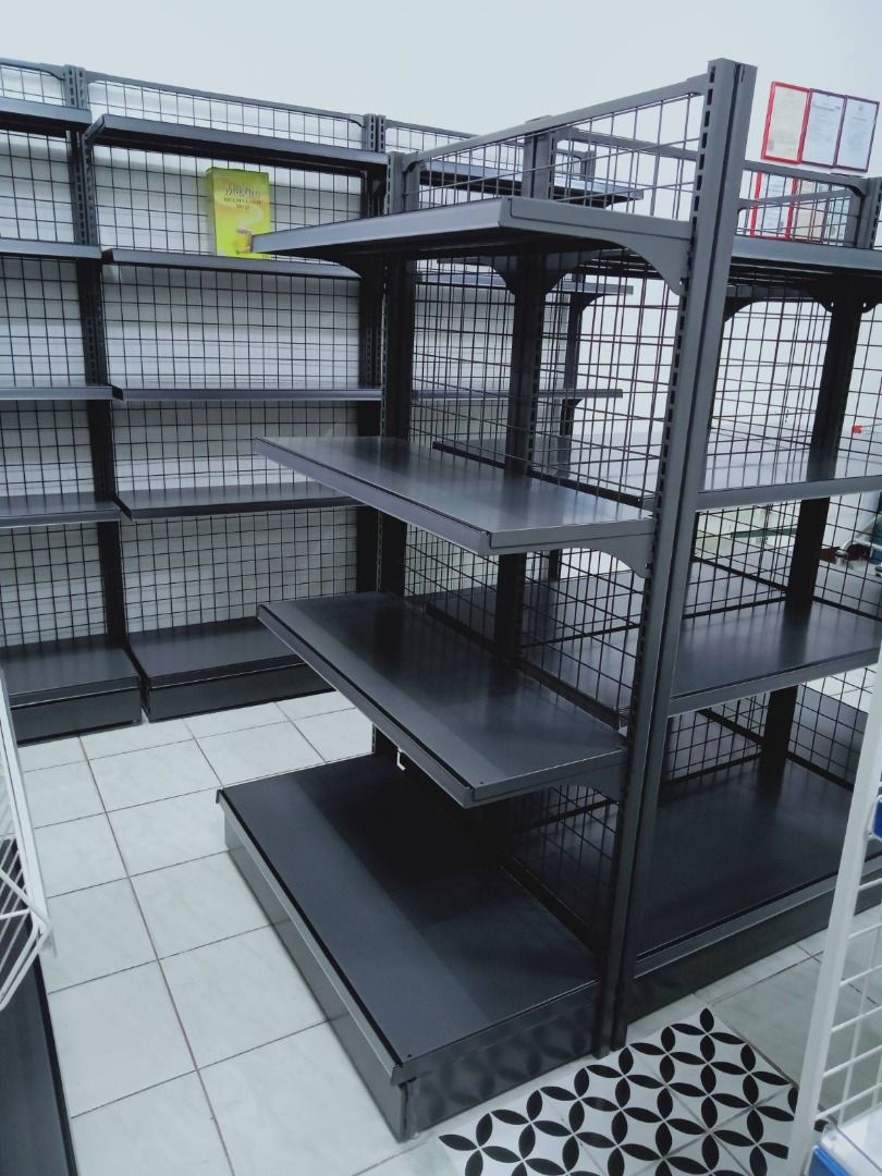 Dark Gray Rack - Gondola Store Mart Shelving, Furniture & Home Living ...