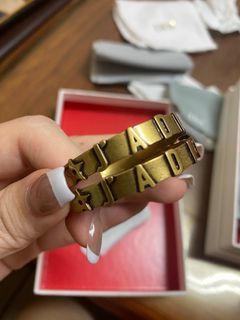 Dior vintage 做舊金色大圈耳環