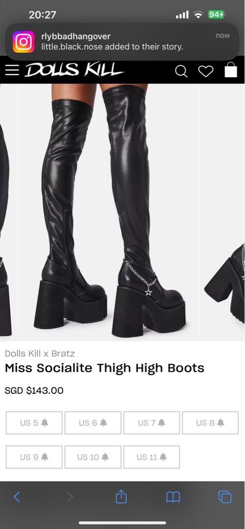 Thigh high boots new arrivals dolls kill