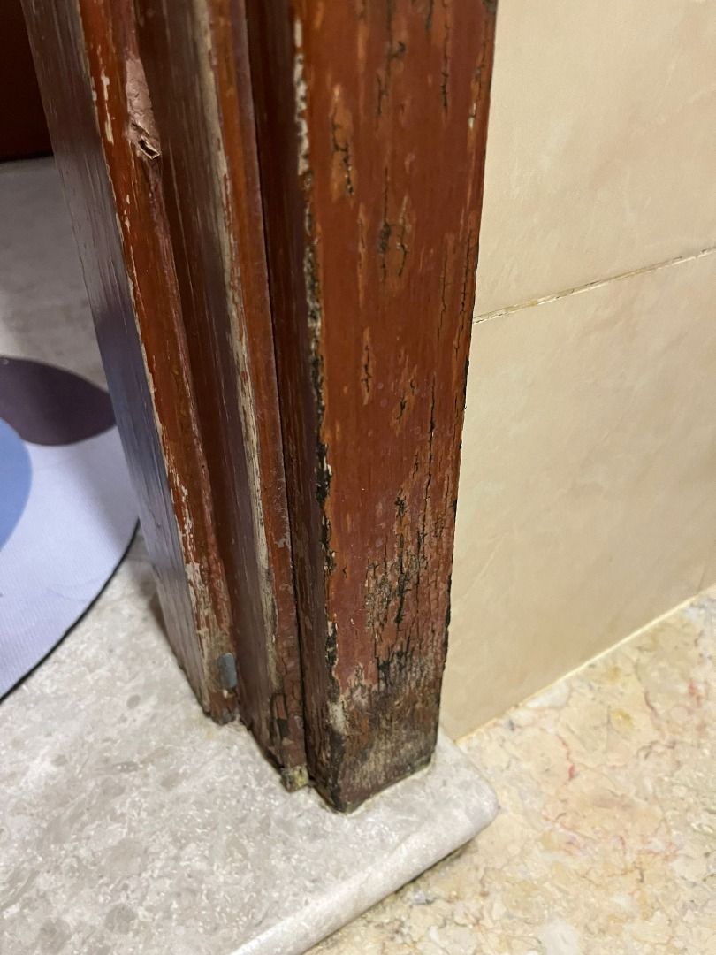 Door Frame repair services , sand and varnish to restore solid wood
