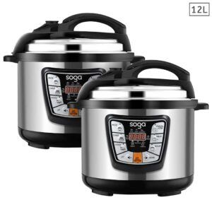 Electric Pressure Cooker 12L Stainless Steel NonStick 1600W