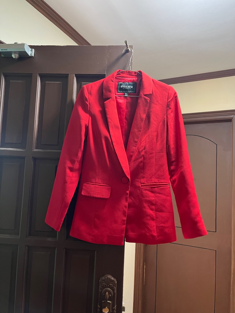 EVER NEW red blazer, Women's Fashion, Coats, Jackets and Outerwear on