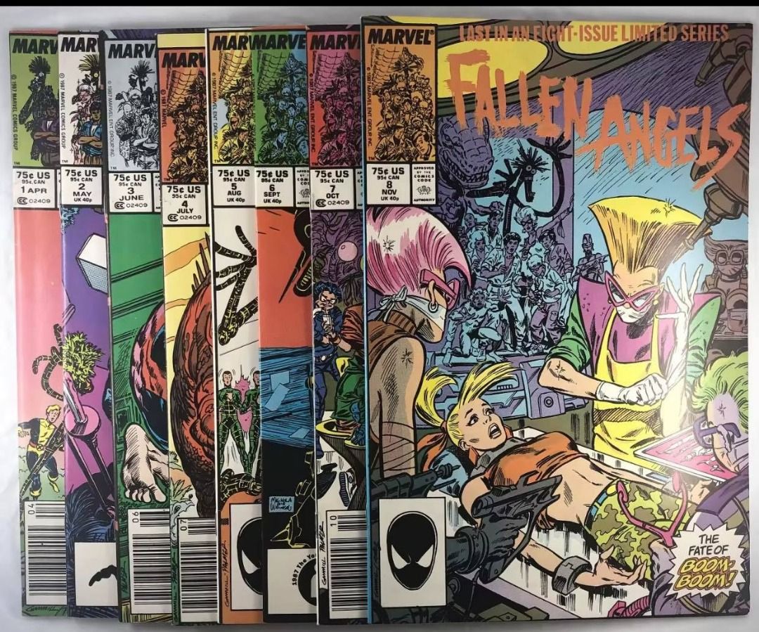 Fallen Angels 1 to 8 Complete Set Marve l Comic Book Printed 1987 ...