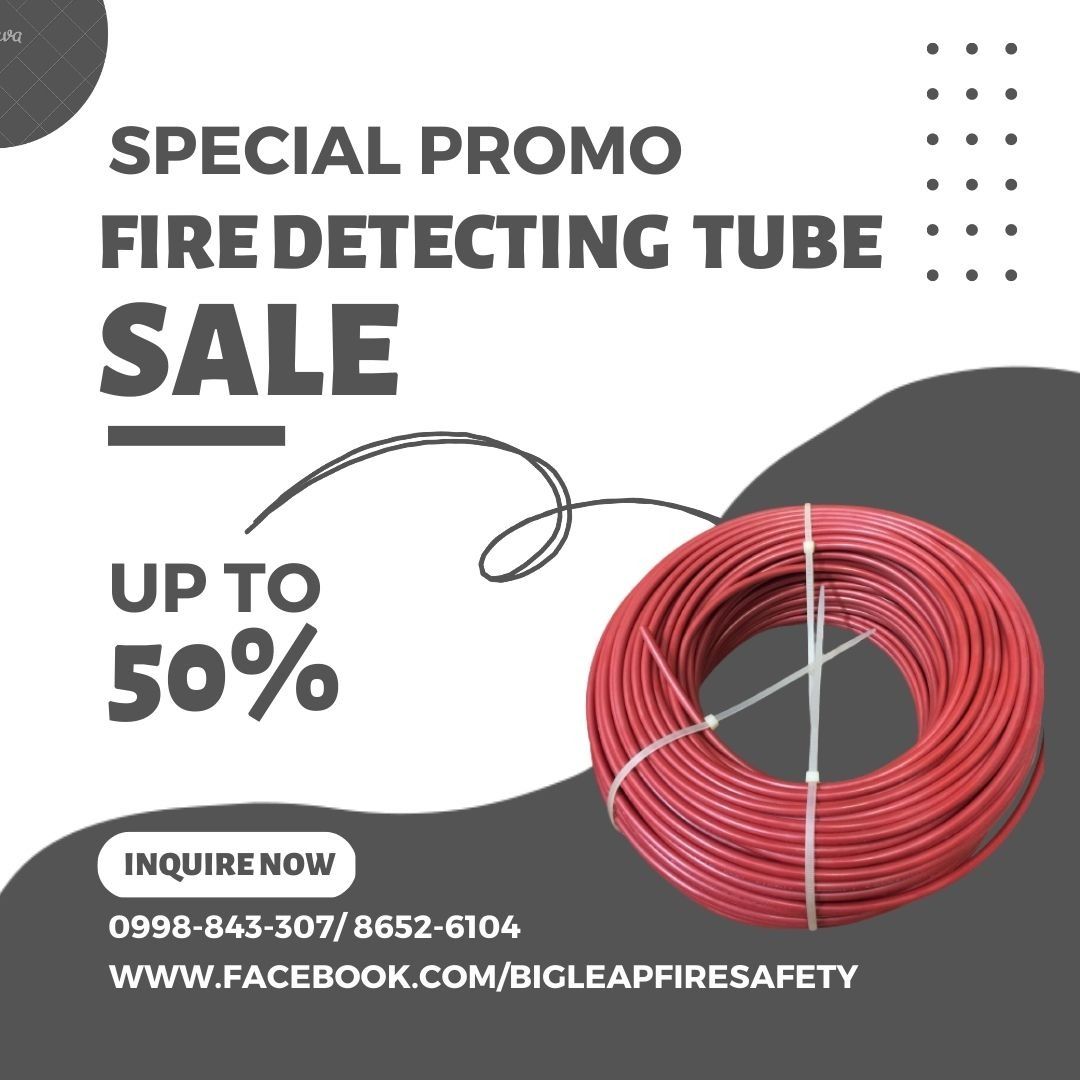 FIRE DETECTING TUBE - Automatic Fire Suppression System Materials (Category: Construction & Building Materials) located in Pasig City. Submitted by cyrel.suyman (Listing ID 1212457428, Image 1). Description: Sensor Tube consist of high-tech plastic and have been developed especially for the use in automatic fire extinguishing system. 𝐈𝐧𝐪𝐮𝐢𝐫𝐞 𝐍𝐎𝐖: 📞09988433070 (Smart) 📞02-86526104 loc. 509 cyrel.suyman@bigleap.ph.