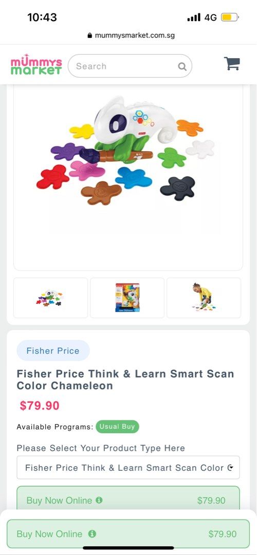 Fisher price color changing chameleon sale
