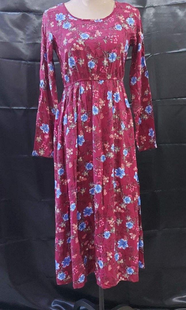 Maroon Flower Bloom Dress main image 1