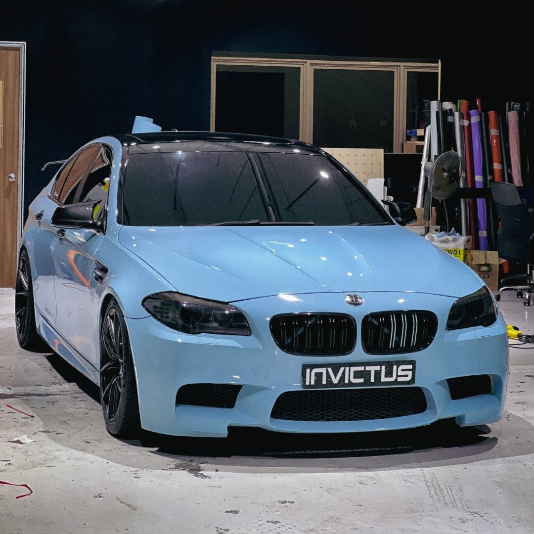 FULL BODY WRAP BMW F10 Ultra Gloss Breeze Blue, Car Accessories, Car