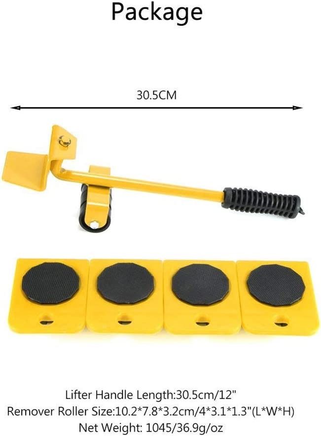 Furniture Moving Wheels Set 5 Pcs Heavy Duty Furniture Lifter and Mover