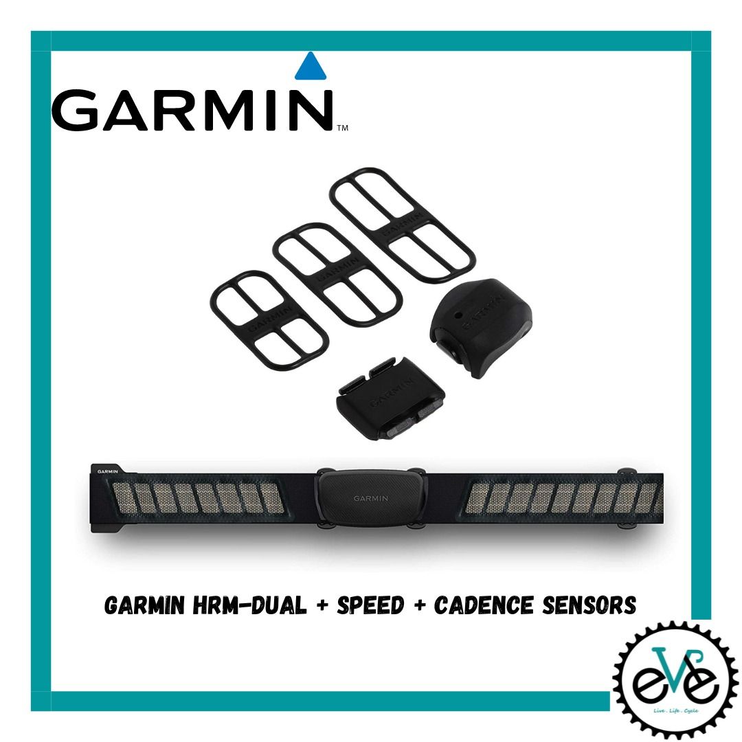 Garmin HRM Dual Speed Cadence Sensors v2 Bundle Sports Equipment Bicycles Parts Parts Accessories on Carousell