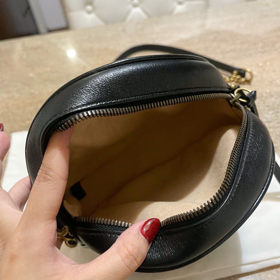 GG Marmont Mini Round Crossbody Bag