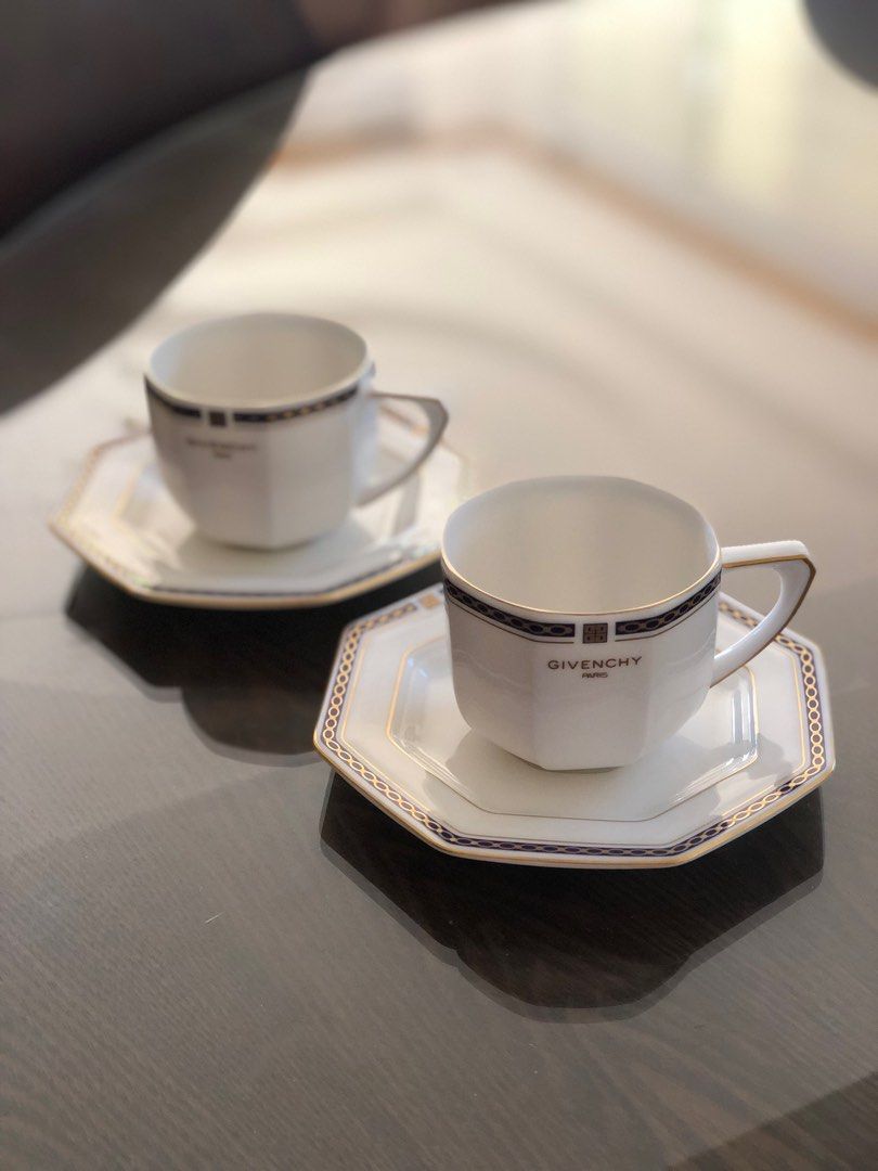 Givenchy Tea Cups Set, Furniture & Home Living, Kitchenware & Tableware