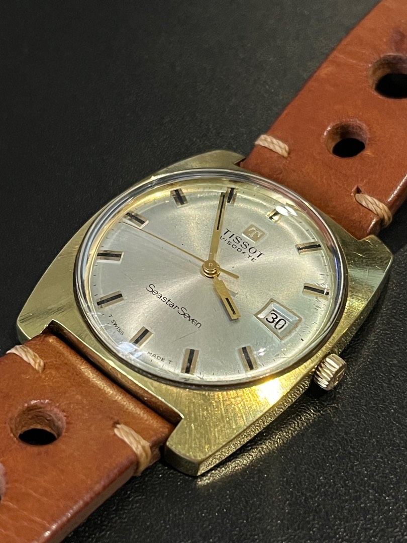 GOLD TISSOT VISODATE SEASTAR SEVEN Men s Fashion Watches