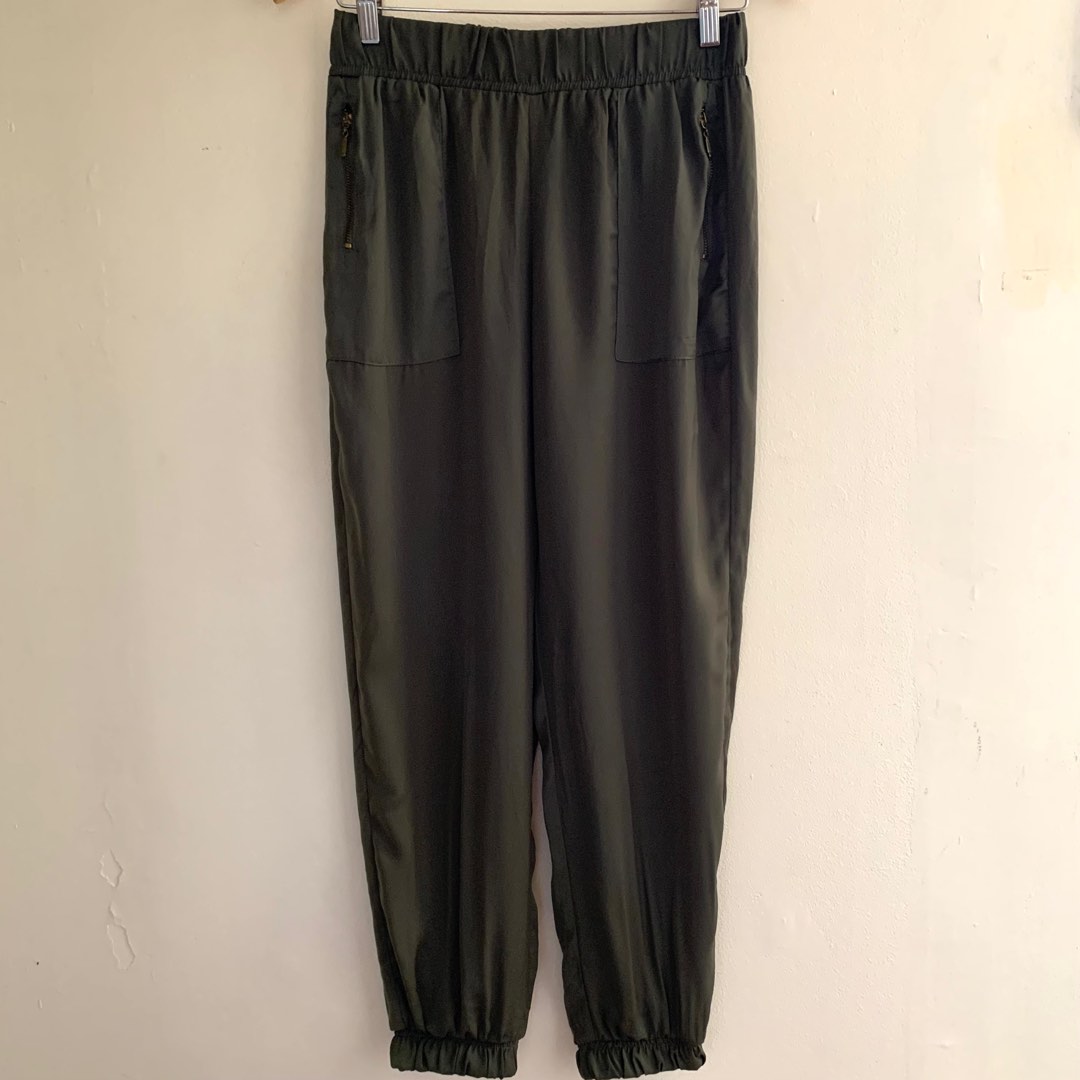 Olive Green Joggers on Carousell
