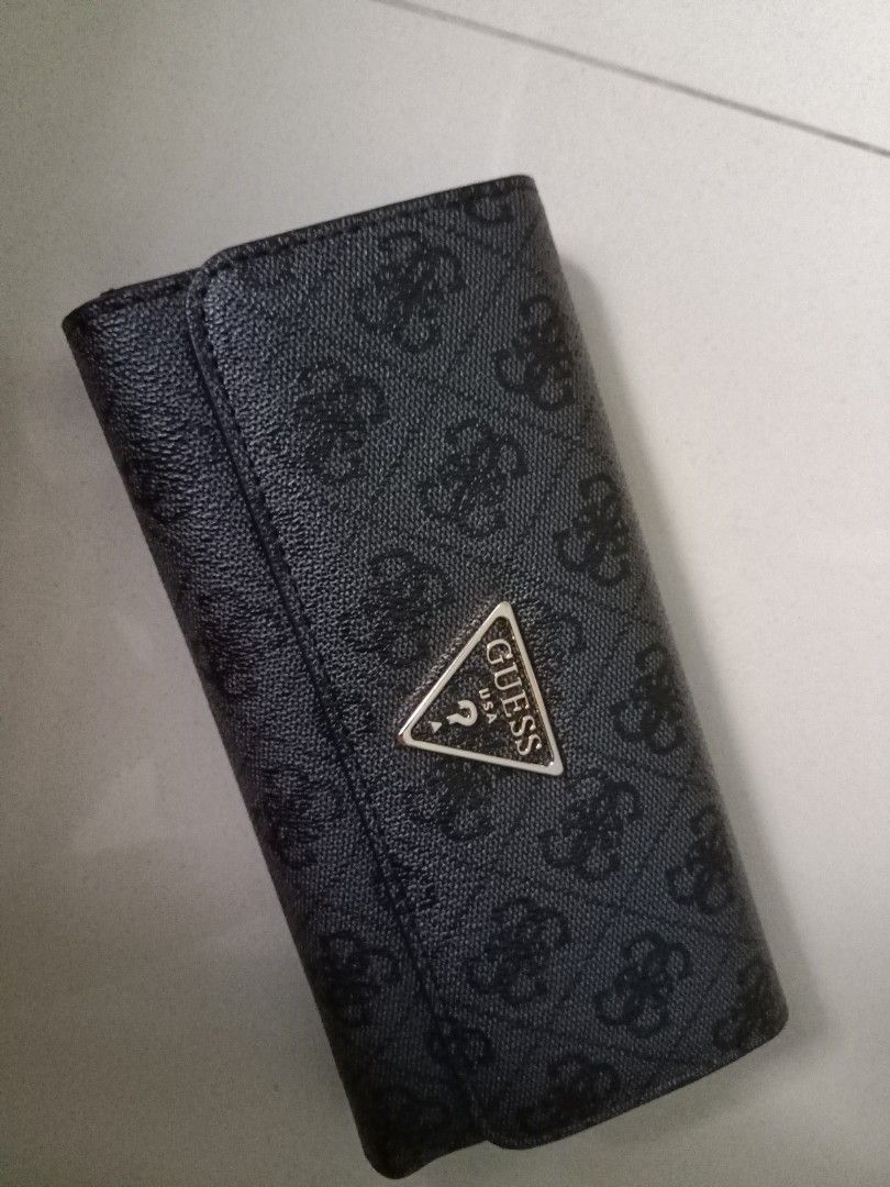 Guess monogram flap wallet, Luxury, Bags u0026 Wallets on Carousell