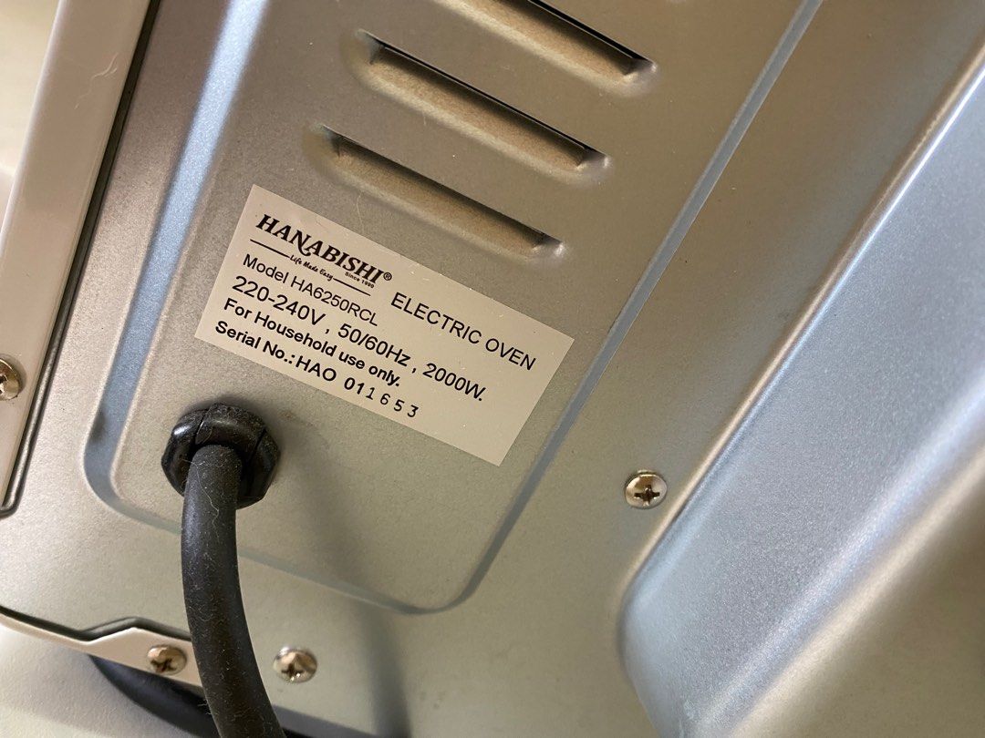 50L Hanabishi electric oven, TV & Home Appliances, Kitchen Appliances