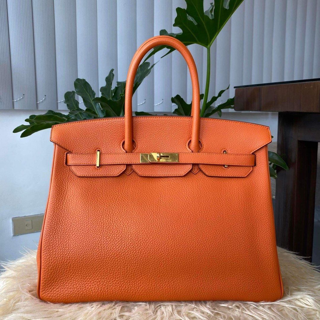 Hermes birkin orange 35 sales