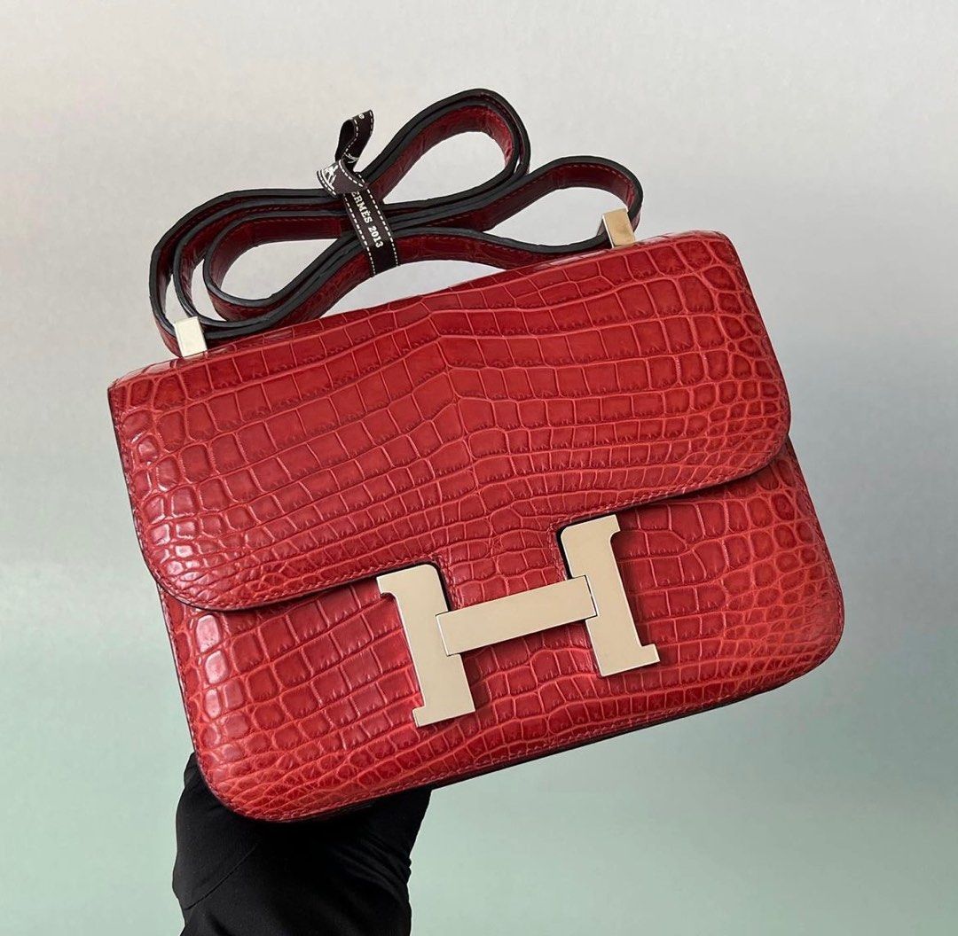 Hermes Constance 24 Ostrich, Luxury, Bags & Wallets on Carousell