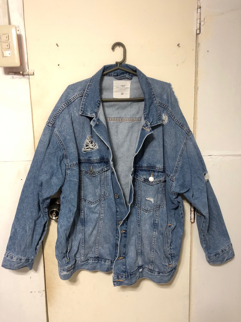 H&M oversized denim jacket, Women's Fashion, Coats, Jackets and