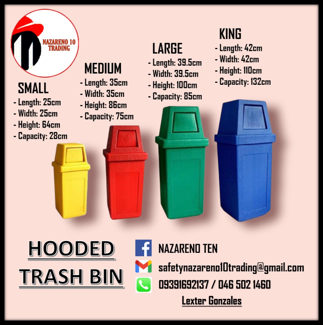 hooded trash bin hooded bin, Furniture & Home Living, Cleaning & Homecare Supplies, Waste Bins