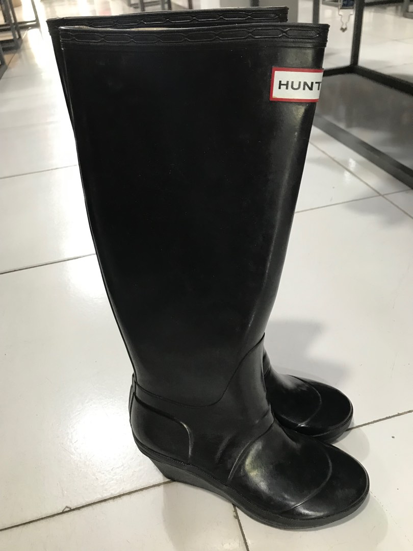 Hunter on sale wedge boots