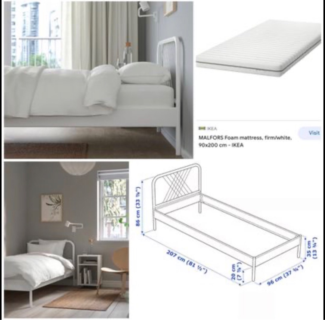 IKEA NESTTUN bed frame (missing screws), Furniture & Home Living