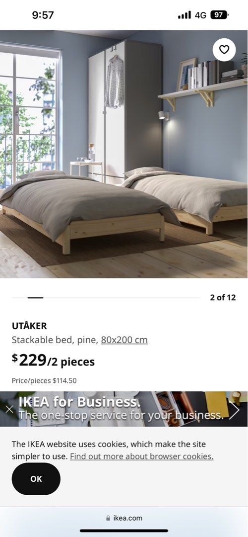 Stackale Beds Ikea stackable bed, Furniture & Home Living, Furniture, Bed Frames ...
