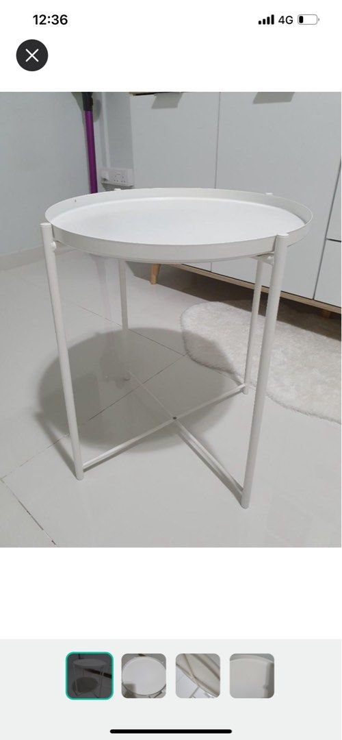 Ikea white side table, Furniture & Home Living, Furniture, Tables