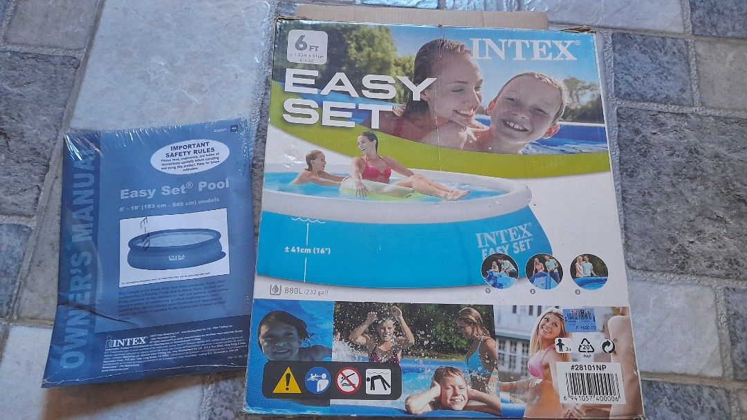 Intex Inflateable Pool with Airpump included 3+, Babies & Kids, Infant Playtime on Carousell