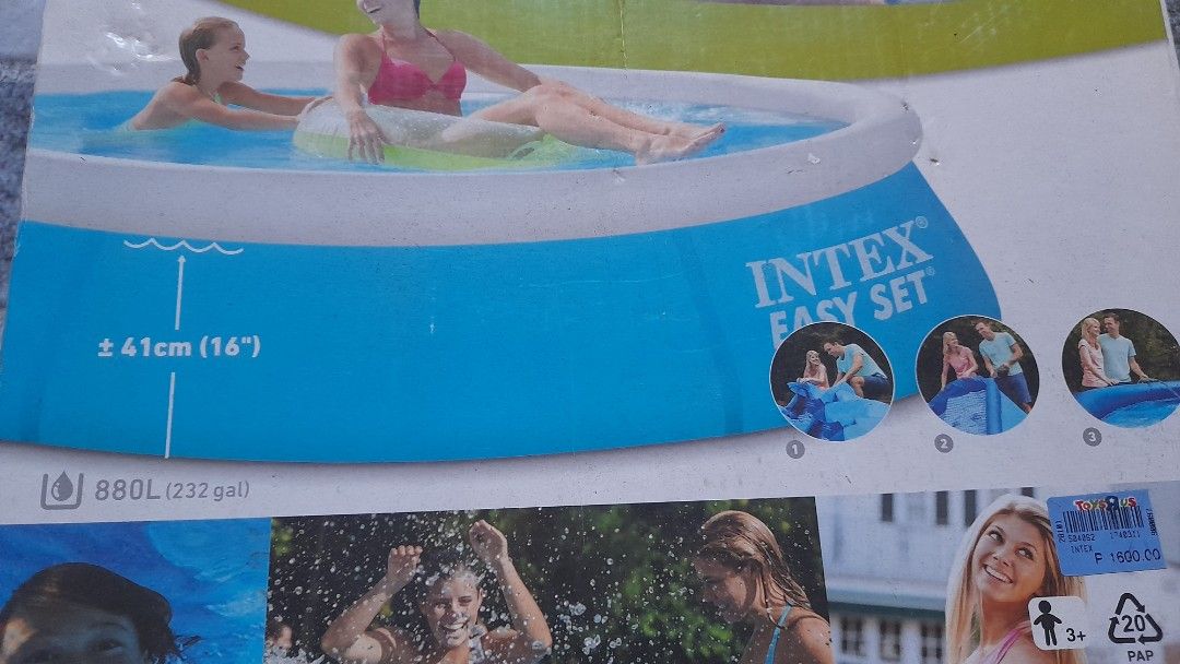 Intex Inflateable Pool with Airpump included 3+, Babies & Kids, Infant Playtime on Carousell