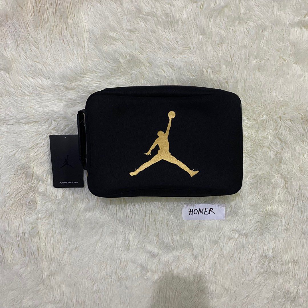 Jordan Shoe Bag Gold, Men's Fashion, Bags, Belt bags, Clutches and