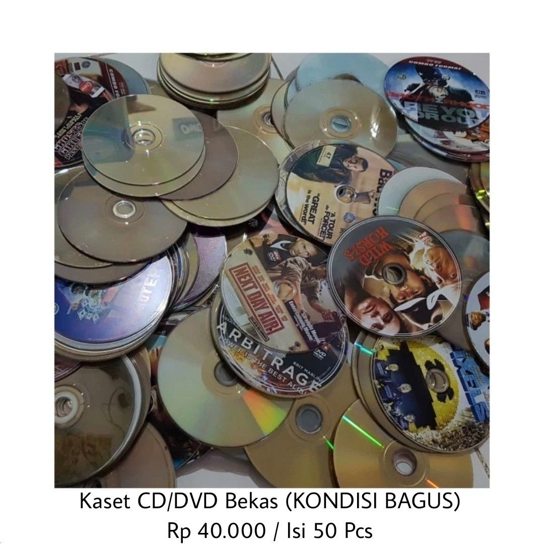 Kaset cd dvd bekas kondisi bagus kinclong Musik Media CD DVD