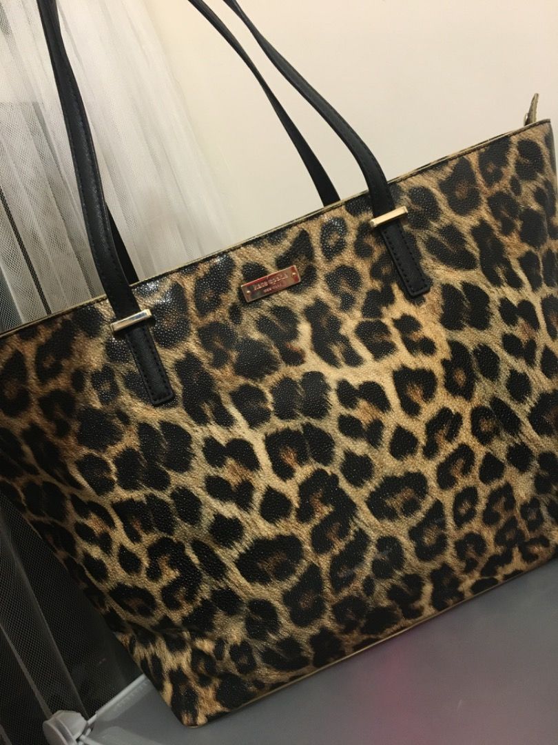 Kate Spade leopard print tote bag