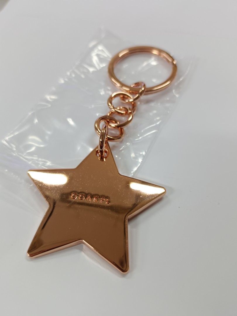 Key chain bag charm Jujube Rose Gold Star OOAKPL