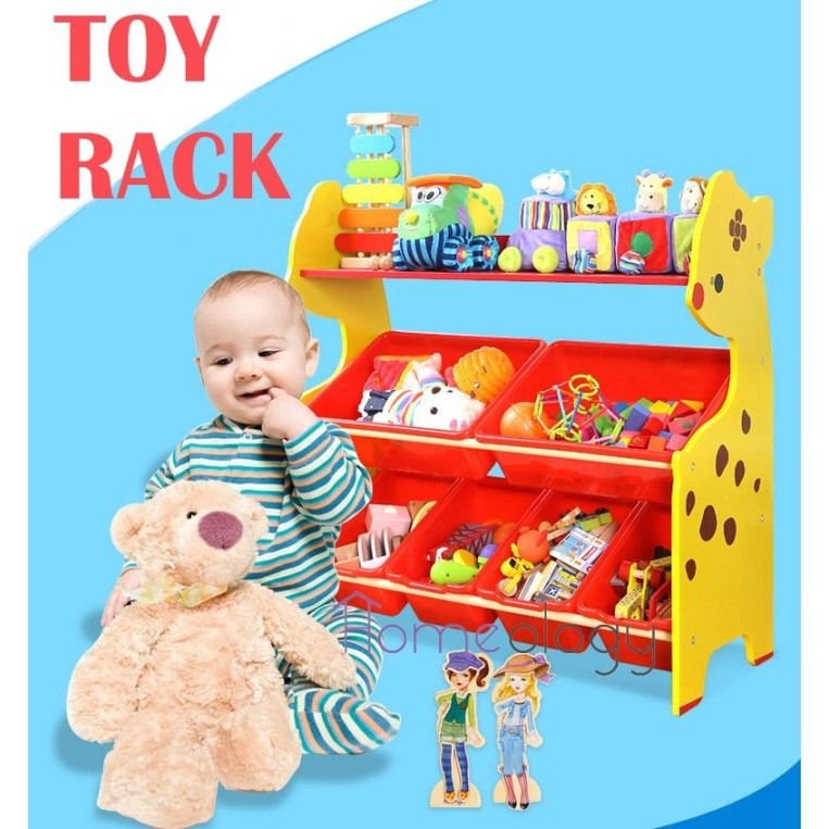 Kids Toy Rack Organizer Cabinet Storage Book Shelf Container Box Baby ...