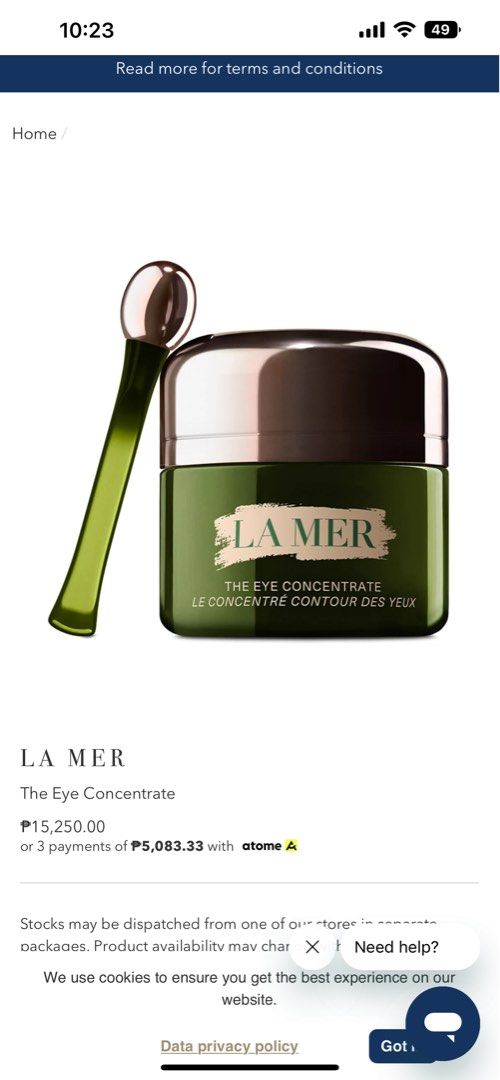 La Mer Eye Concentrate 15 ml, Beauty & Personal Care, Face, Face Care