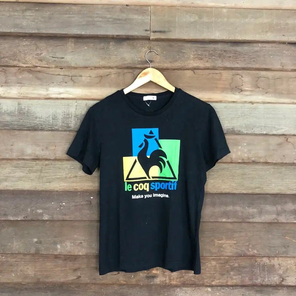 Leq coq Sportif Black Short Sleeve Shirt c1187 Men s Fashion Tops Sets Tshirts Polo Shirts on Carousell