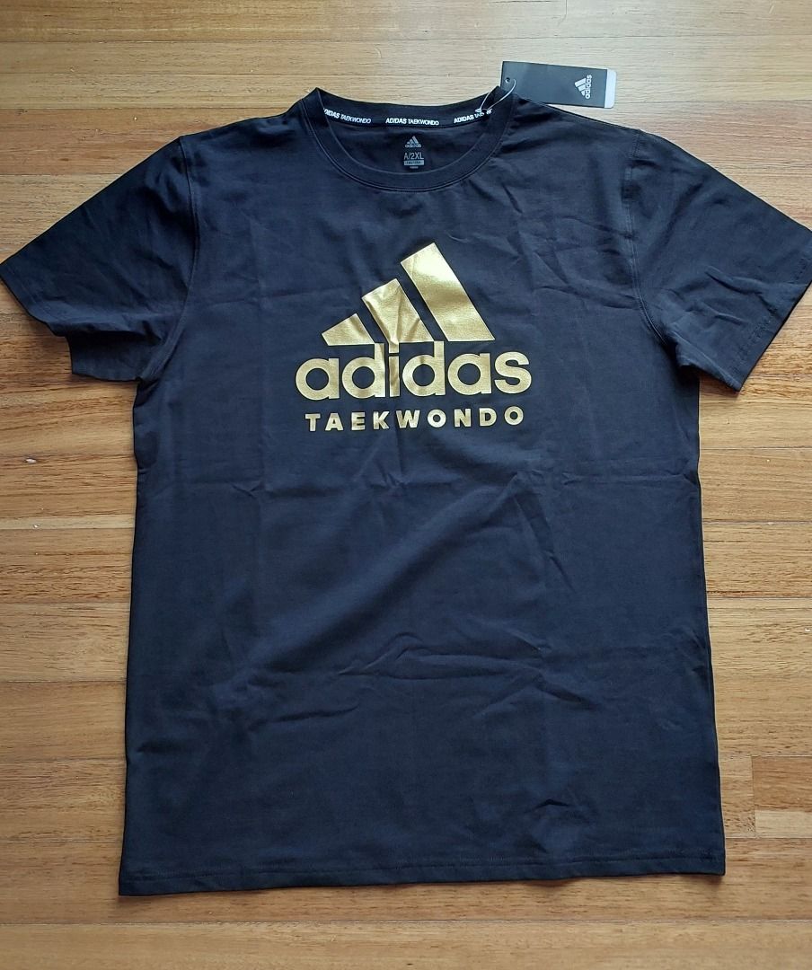 Limited Edition BRAND NEW Adidas Taekwondo Black Gold T Shirt