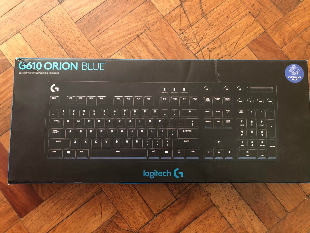 Logitech G610 Orion Blue Mechanical Keyboard Cherry MX Blue keys ...
