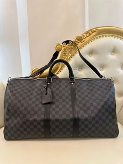 Louis Vuitton x Bape Shark Damier Graphite Keepall Bandoulier e