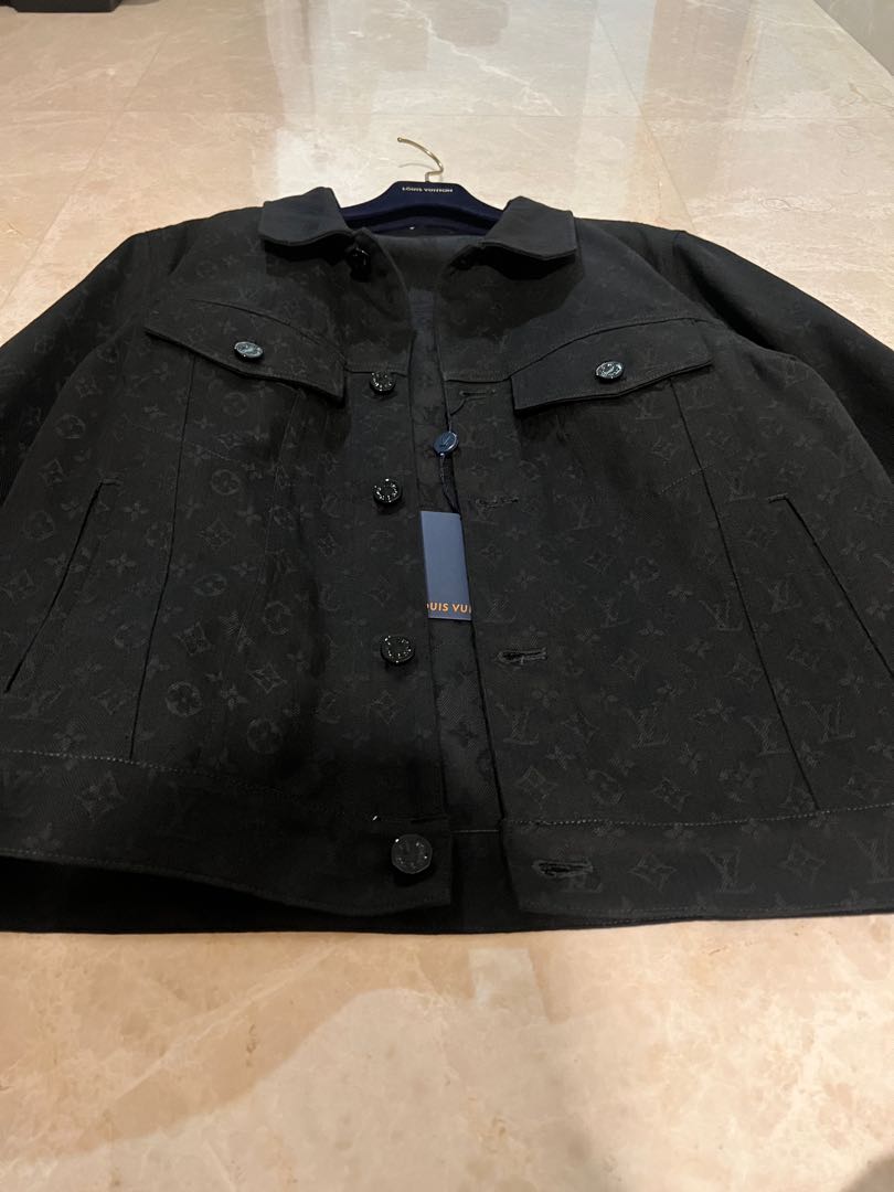 Authentic Louis Vuitton Denim Jacket (Black), Luxury, Apparel on Carousell