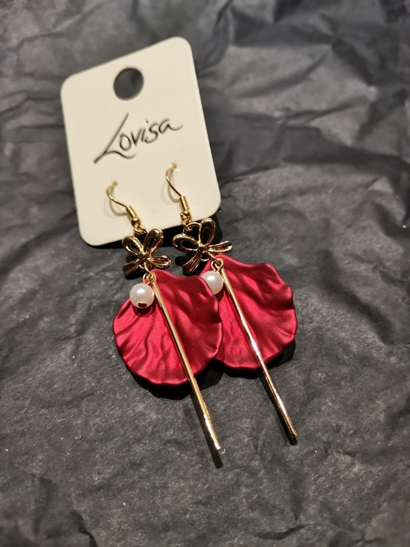 Lovisa red earrings shop