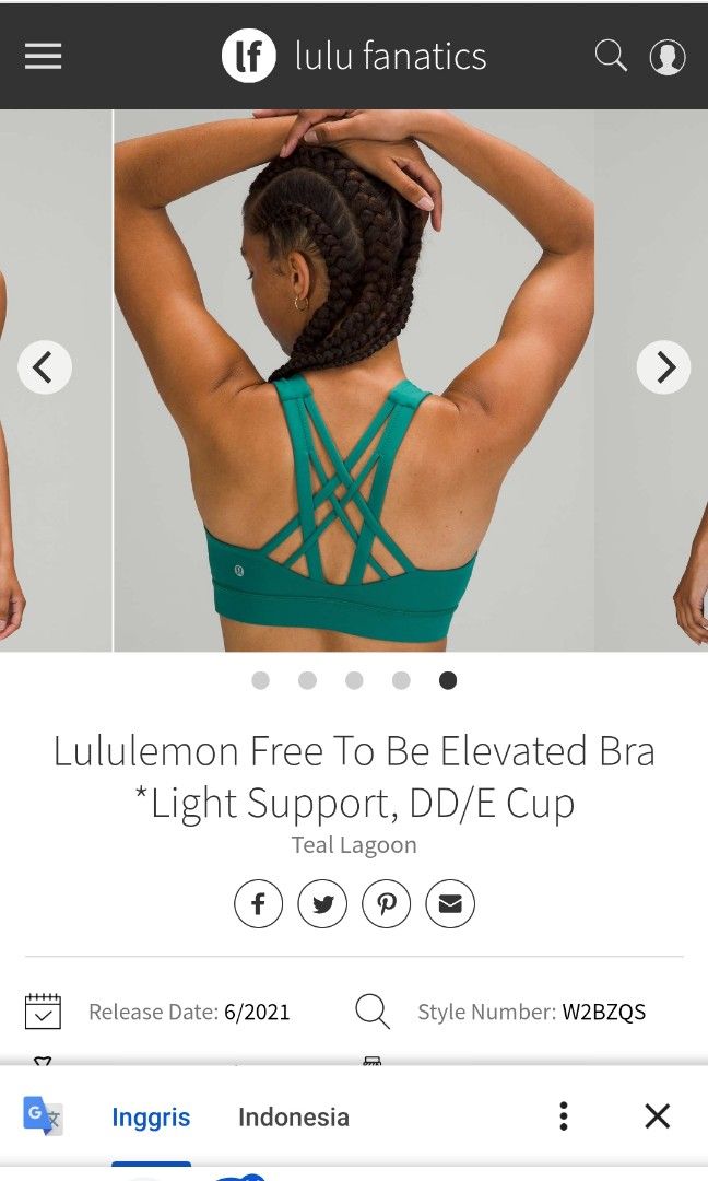 Lululemon Free To Be Elevated Bra *Light Support, DD/E Cup - Grey Sage -  lulu fanatics