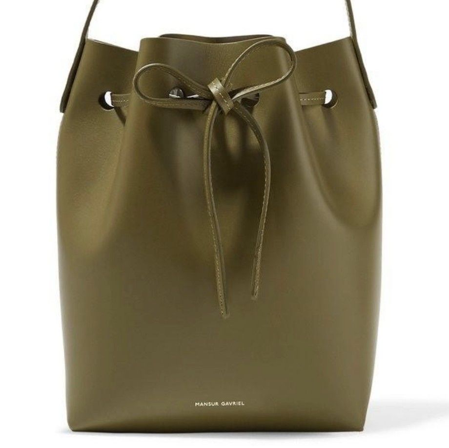 Mansur Gavriel Mini Leather Bucket Bag