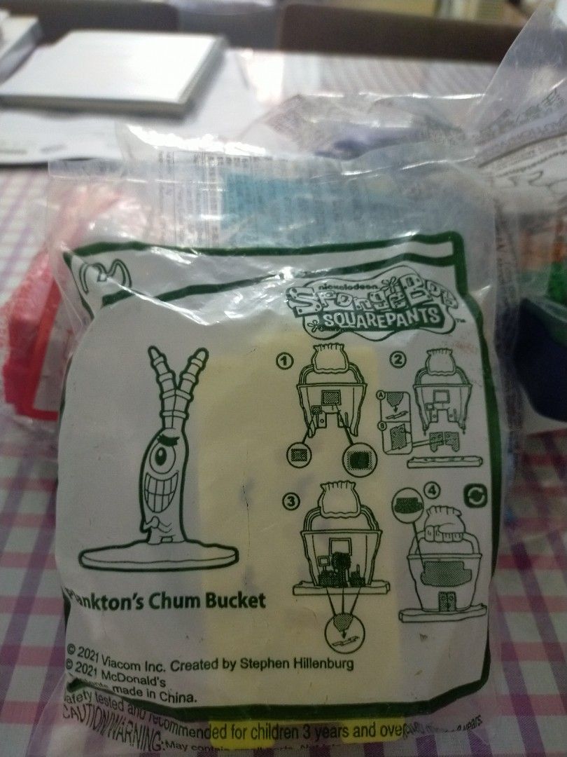 Mcdonald's mcd happy meal SpongeBob plankton chum bucket, Hobbies