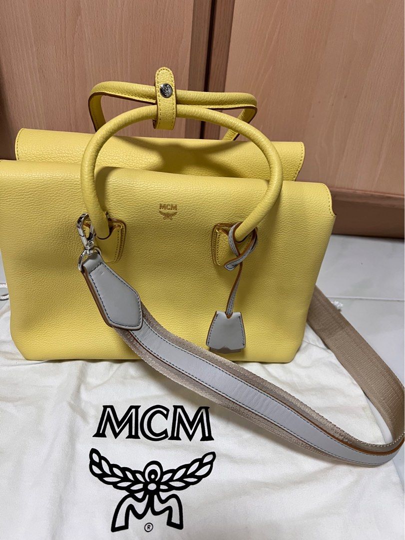 MCM Milla Tote in grained leather Luxury Bags Wallets on Carousell