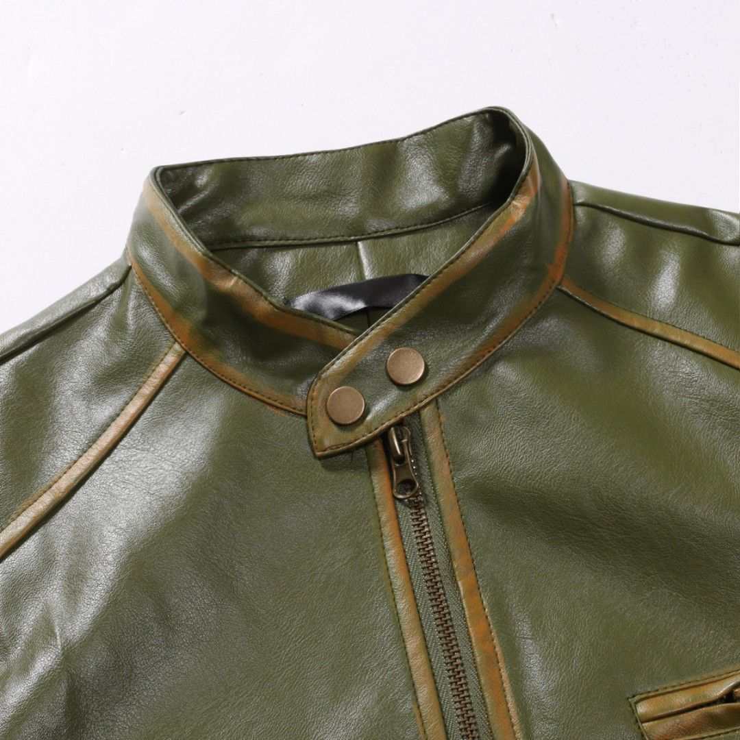 Mens 5xl sales leather jacket